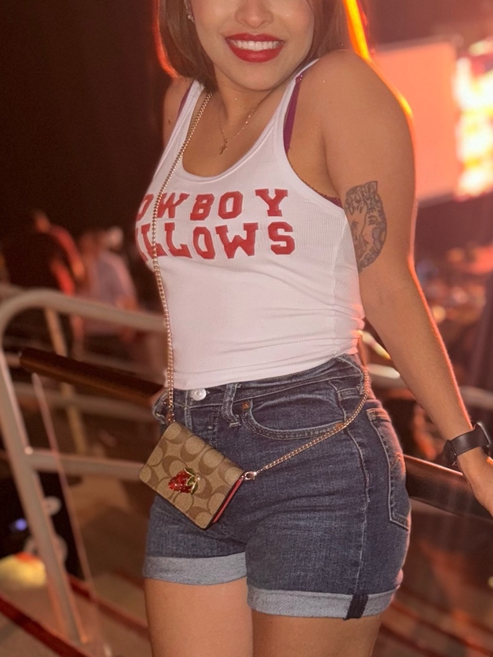 Cowboy Follows Graphic Tank Top in White